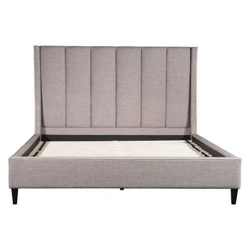 81.5" X 88.2" X 61" Gilded Age King Dove Gray Bed