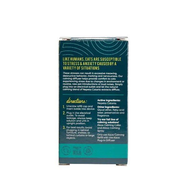 ALZOO Plant-Based Calming Diffuser Refill for Cats