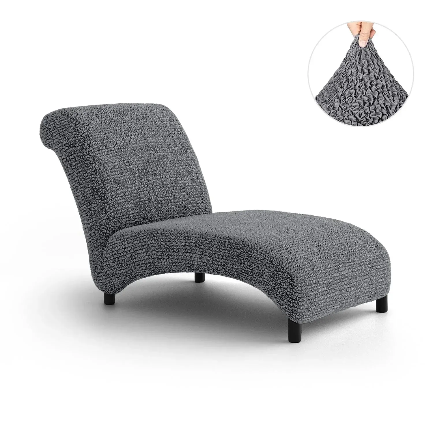 Armless Chaise Lounge Slipcover, Microfibra Collection