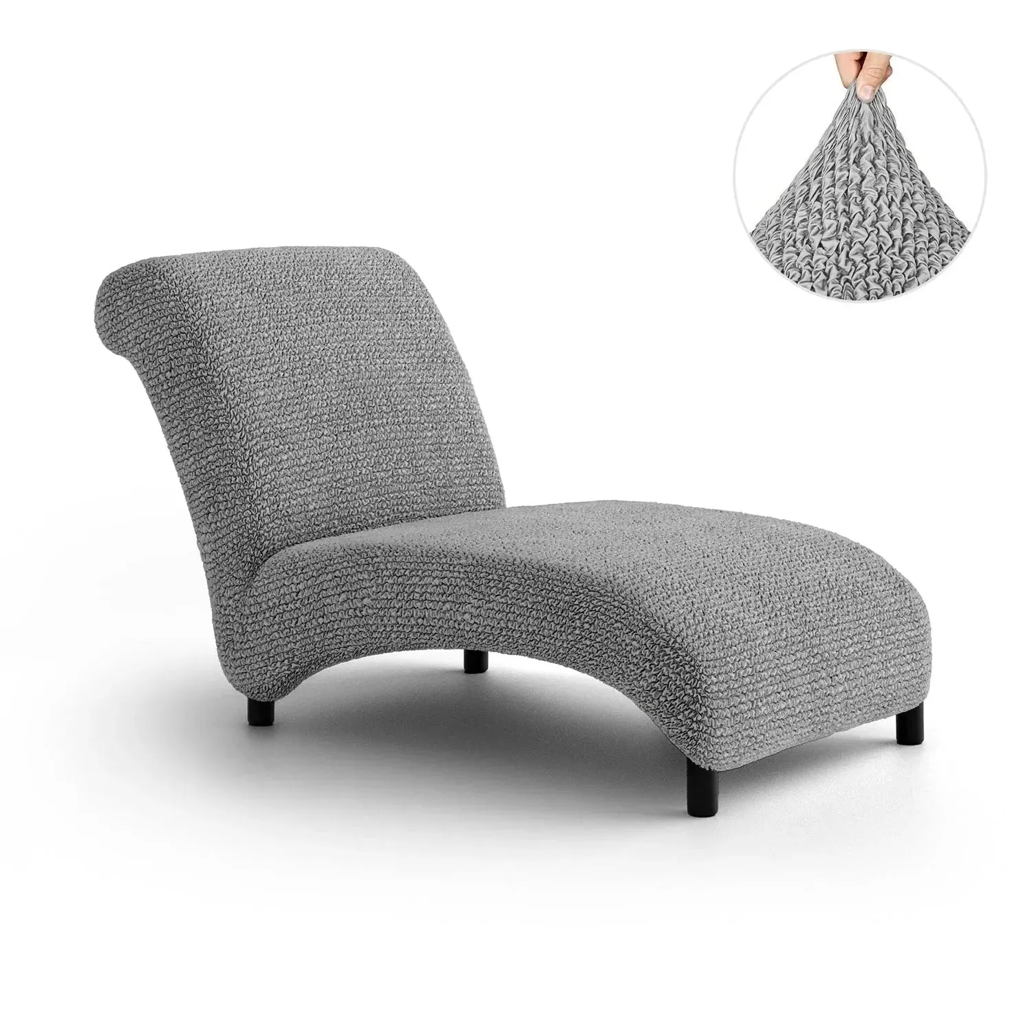 Armless Chaise Lounge Slipcover, Microfibra Collection