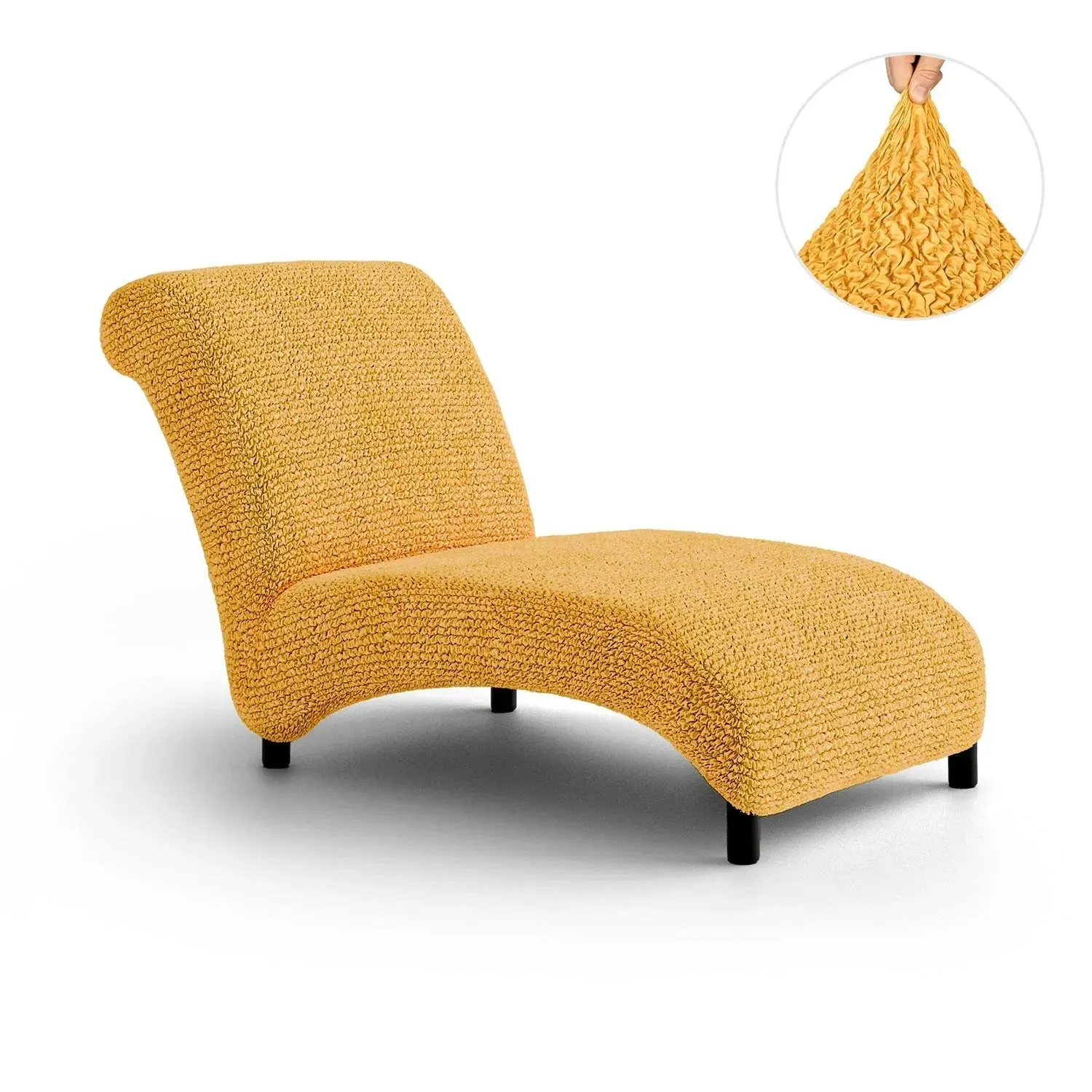 Armless Chaise Lounge Slipcover, Microfibra Collection