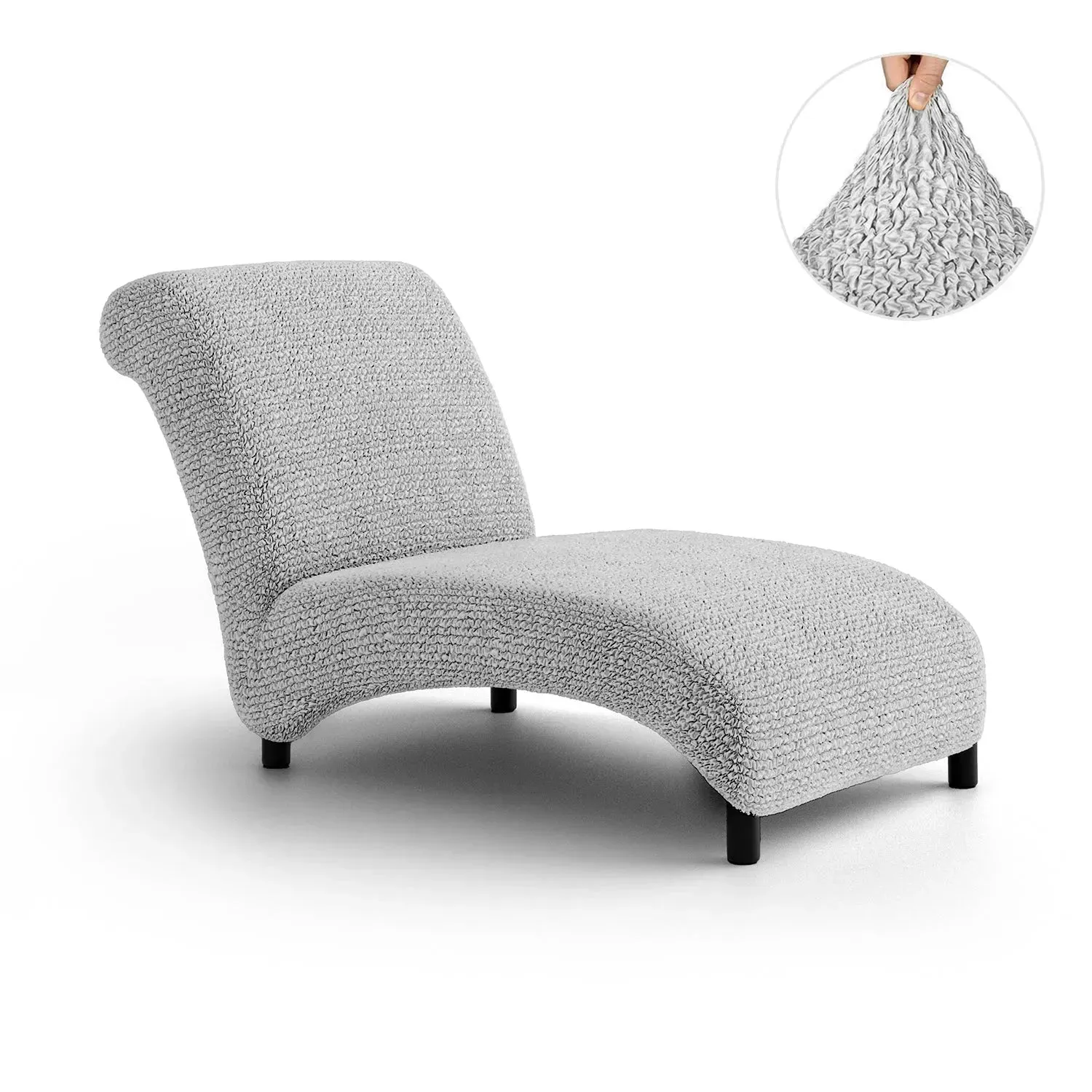 Armless Chaise Lounge Slipcover, Microfibra Collection