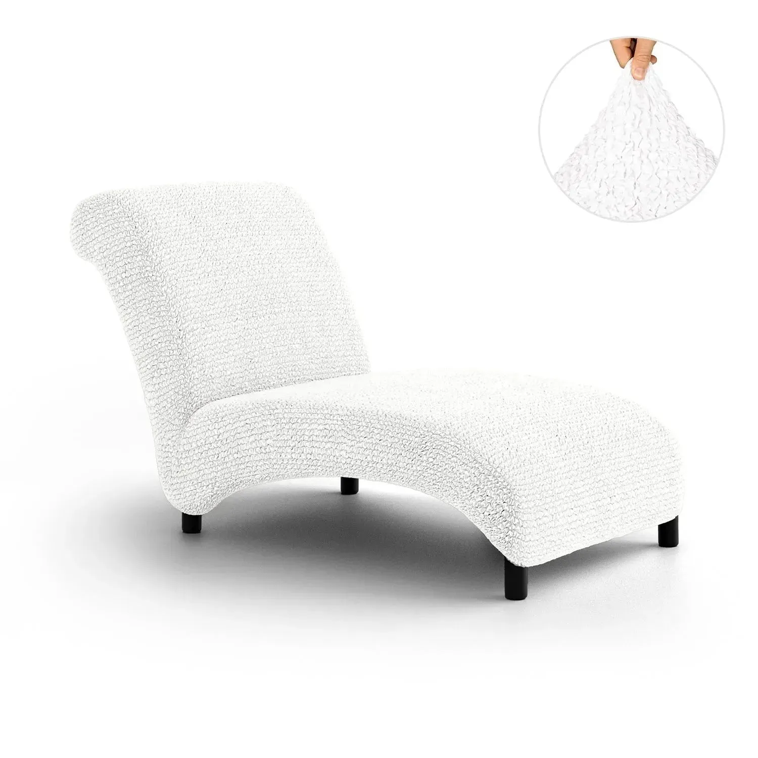 Armless Chaise Lounge Slipcover, Microfibra Collection