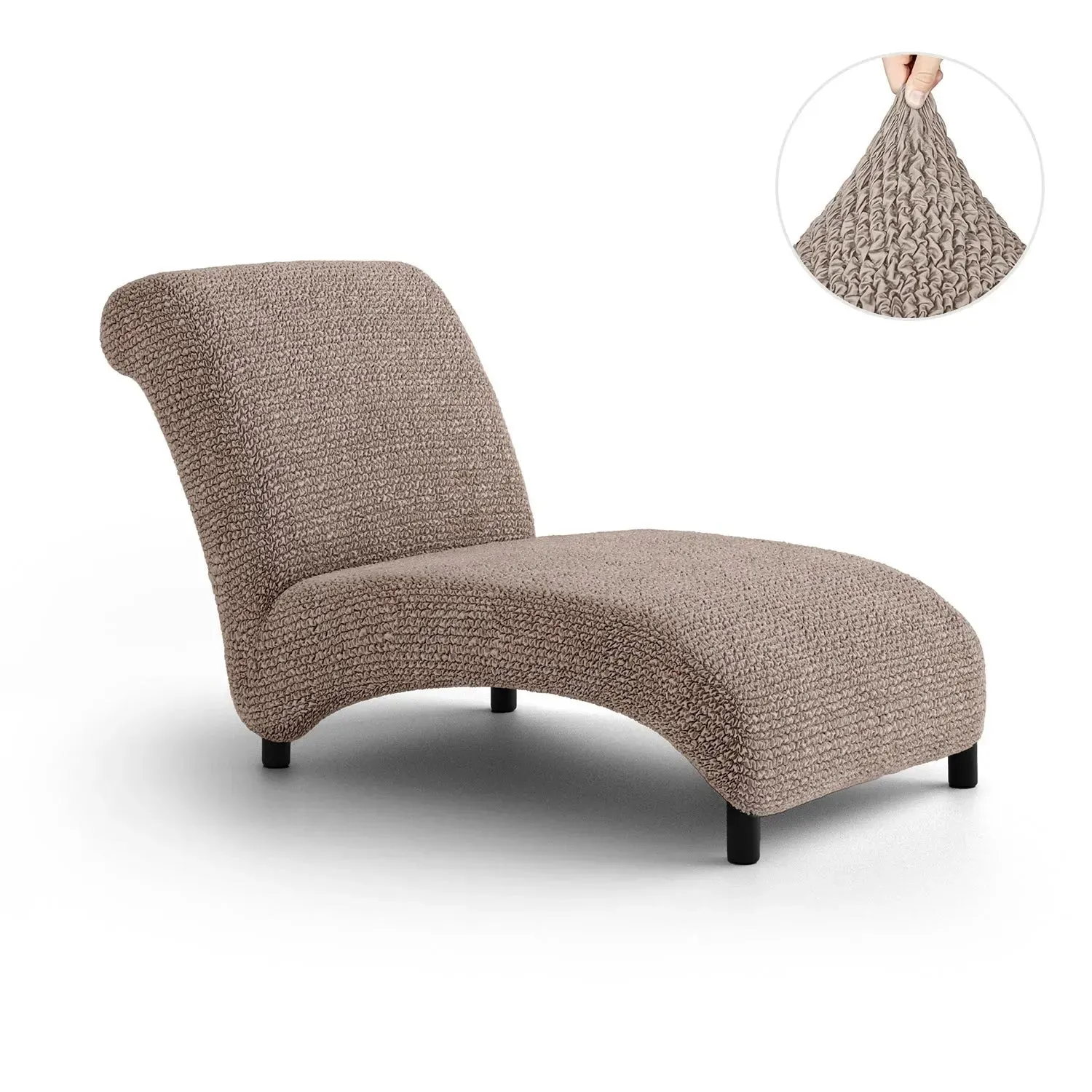 Armless Chaise Lounge Slipcover, Microfibra Collection