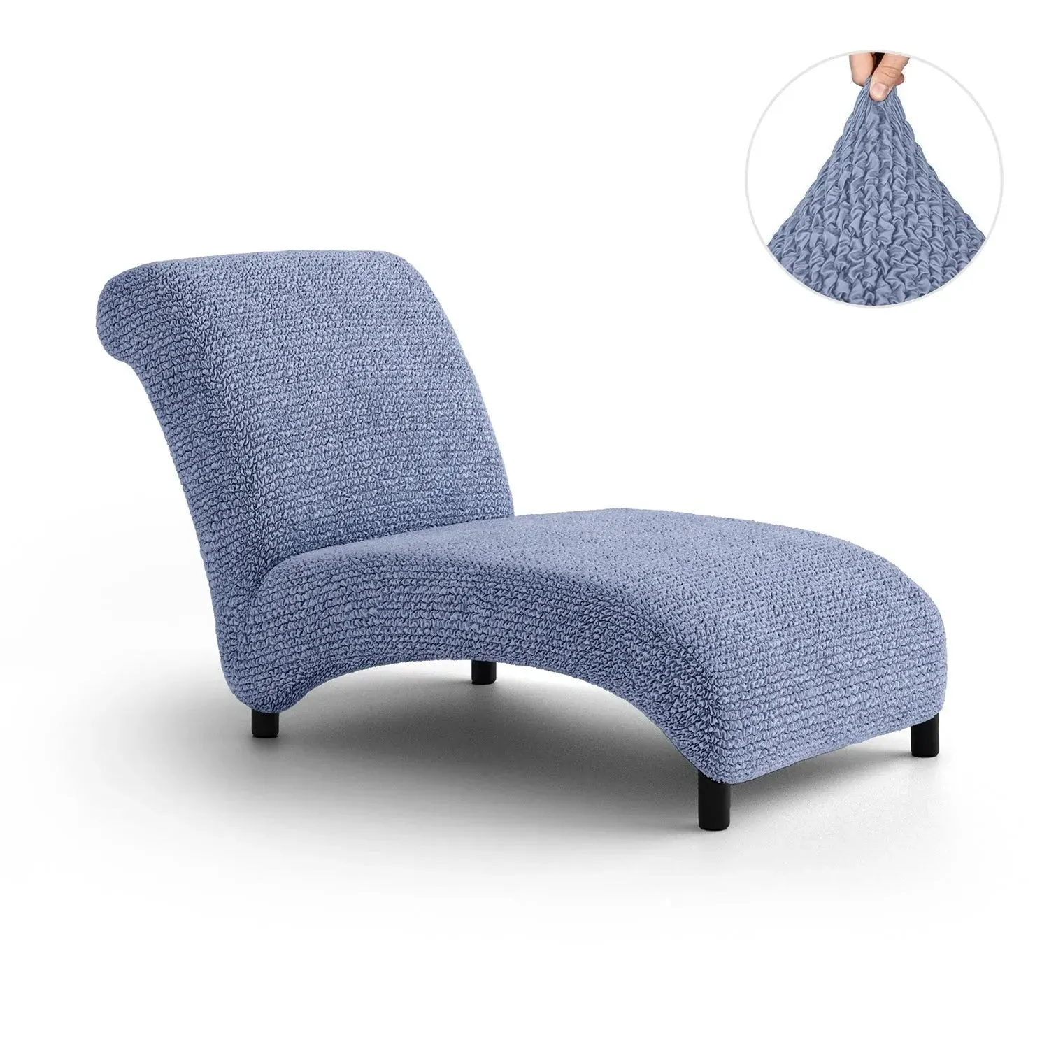 Armless Chaise Lounge Slipcover, Microfibra Collection