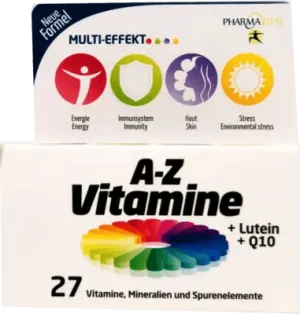 AZ complete vitamins and minerals, Lutein, Q10 tablets
