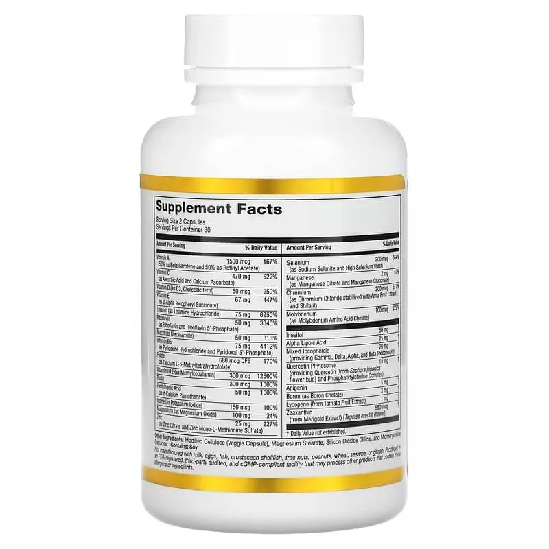 California Gold Nutrition Multivitamin, 60 Capsules