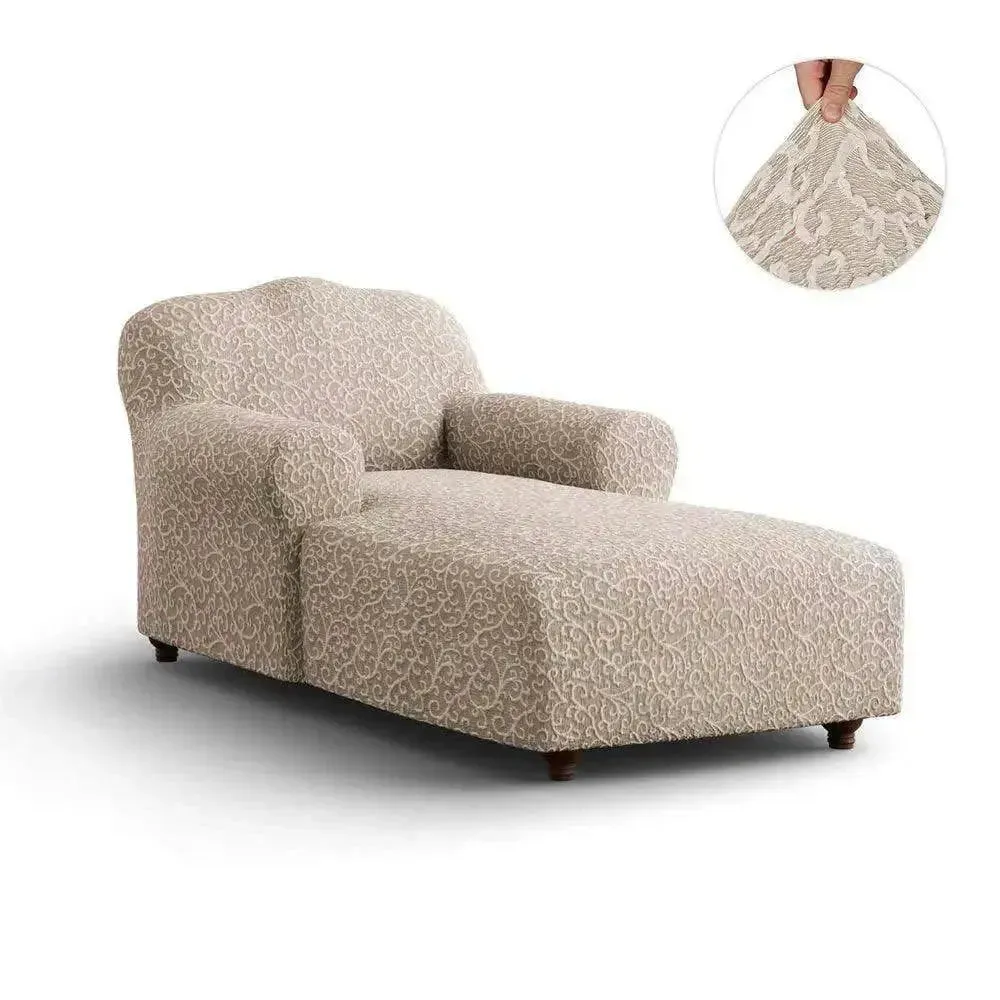 Chaise Lounge Slipcover, Jacquard 3D Collection