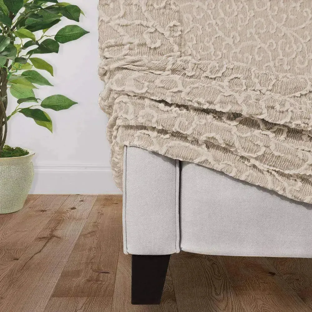 Chaise Lounge Slipcover, Jacquard 3D Collection