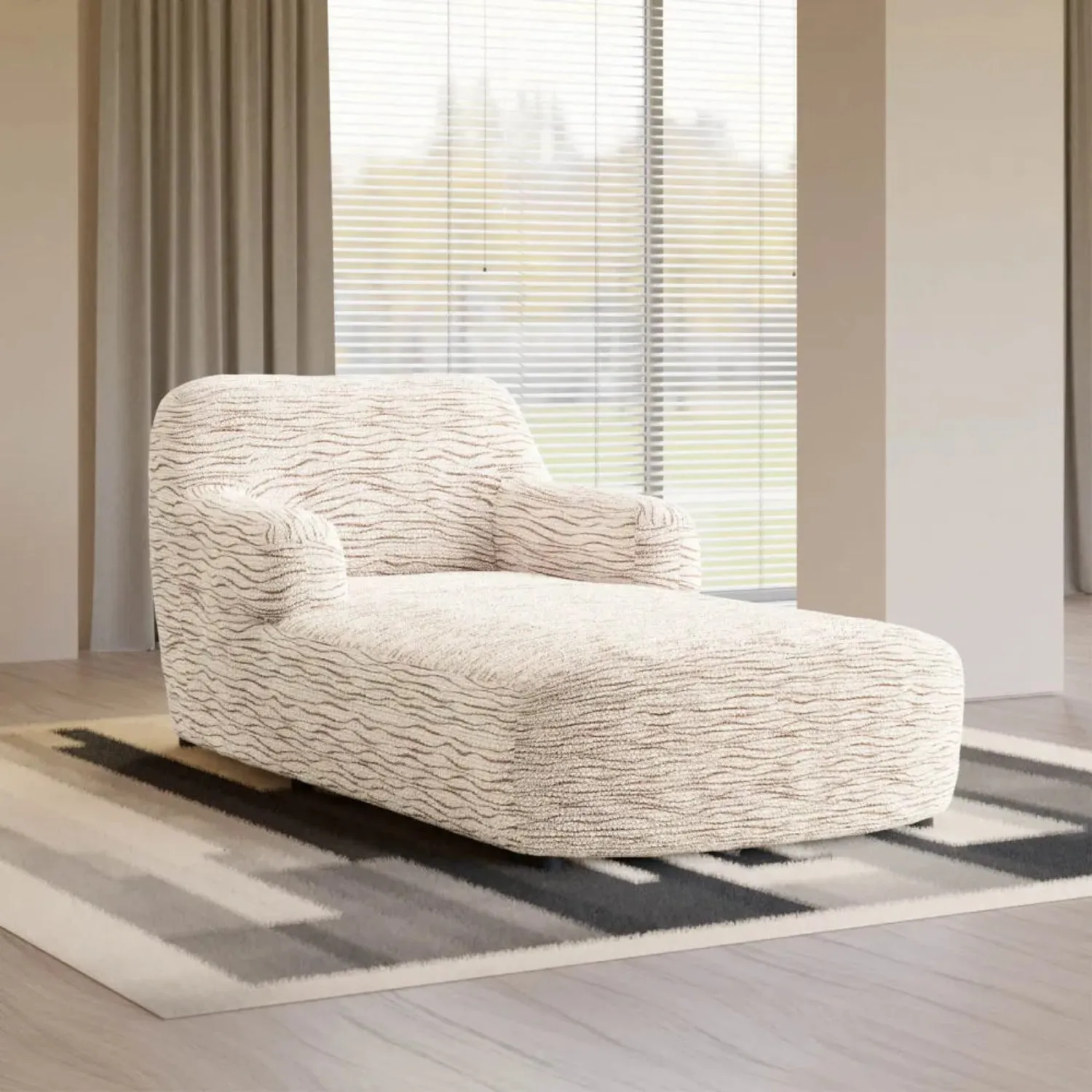 Chaise Lounge Slipcover, Microfibra Printed Collection