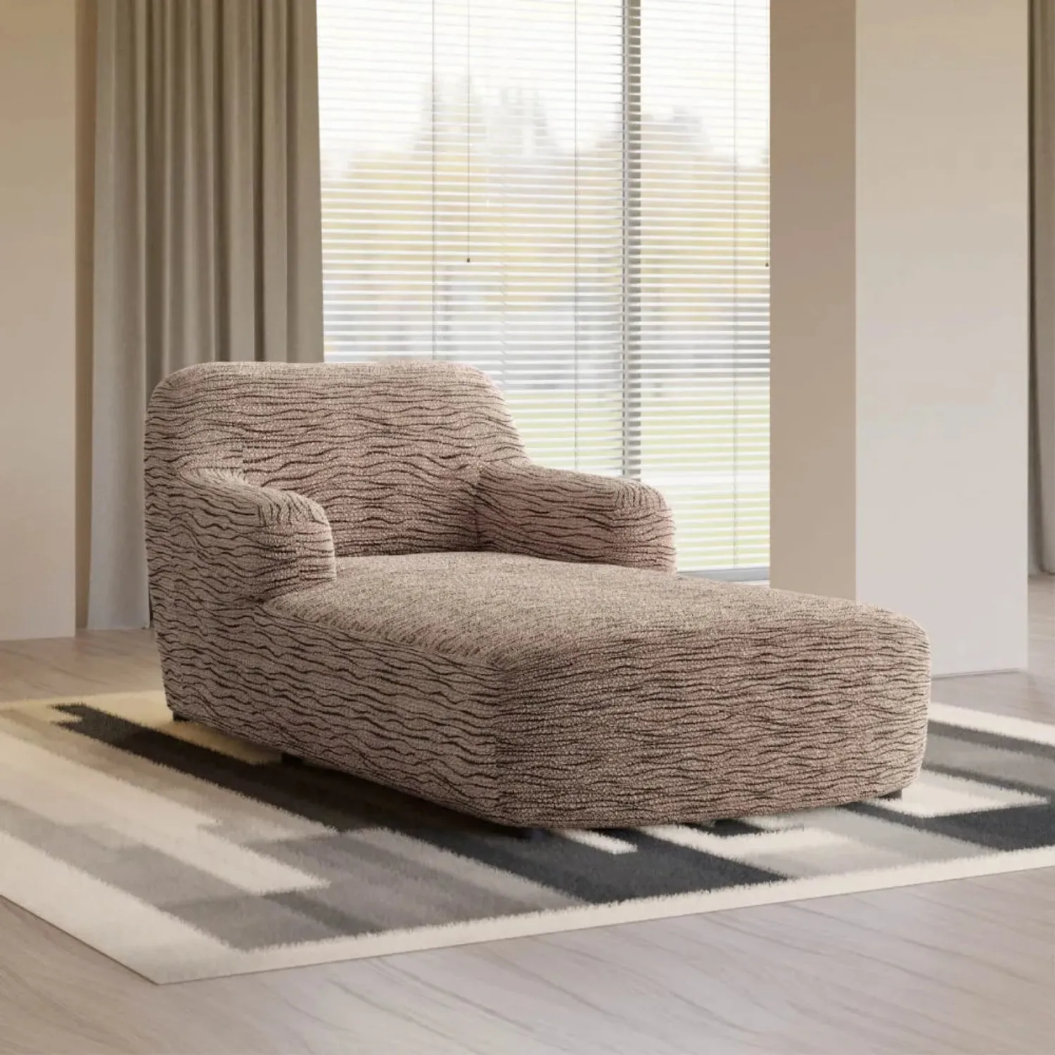 Chaise Lounge Slipcover, Microfibra Printed Collection