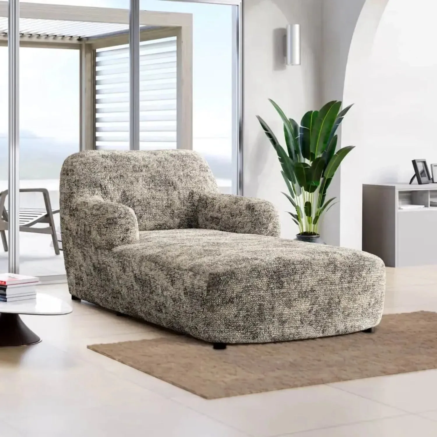 Chaise Lounge Slipcover, Microfibra Printed Collection