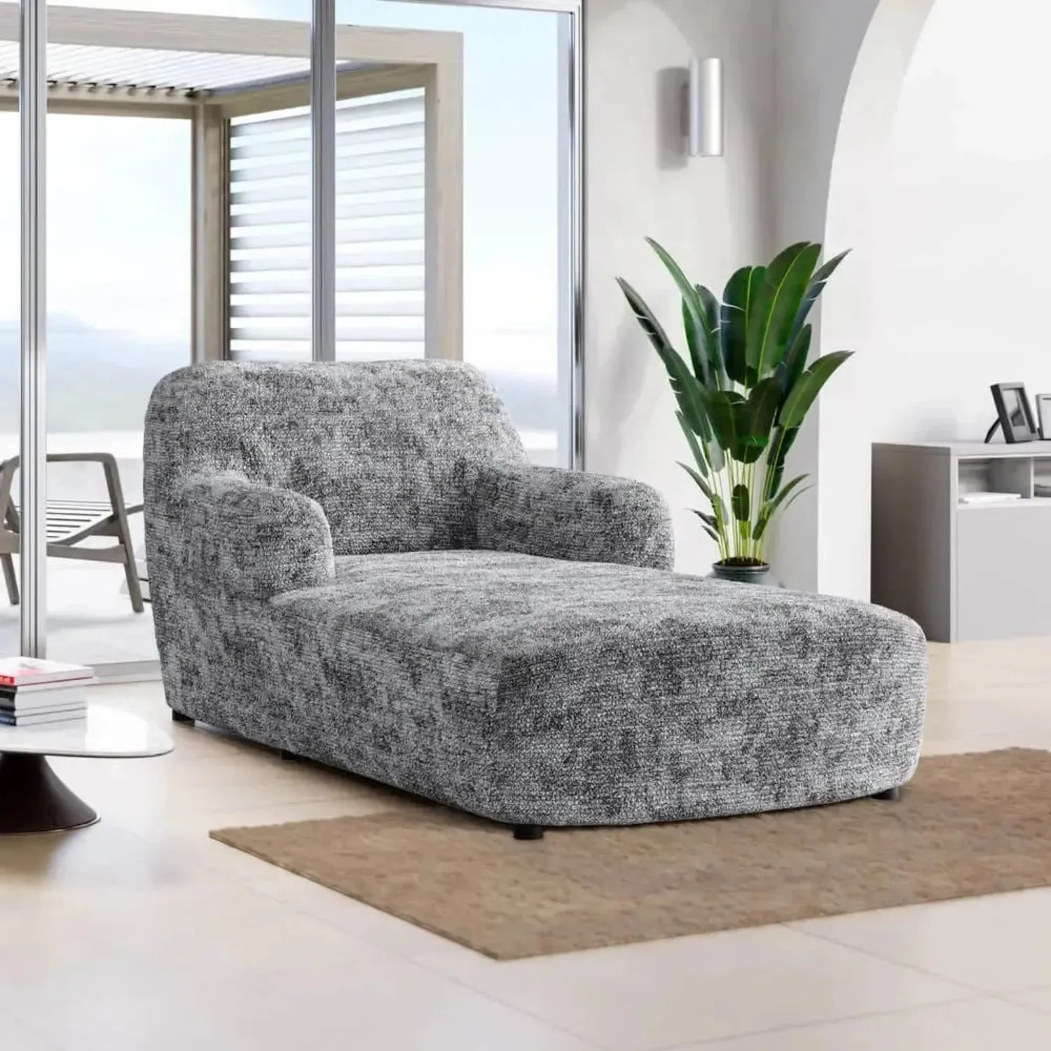 Chaise Lounge Slipcover, Microfibra Printed Collection