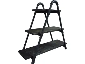Charleston Industrial Vintage  32-inch Decorative 3-shelf Display Pipe Bookcase  Metal And Reclaimed/aged Wood Finish