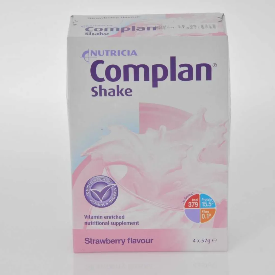 Complan Shake Strawberry Flavour 4 x 57g Sachets (A)