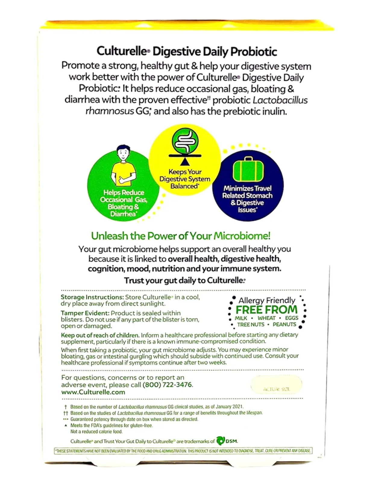 Culturelle Probiotics | Digestive Daily Probiotic | 30 Capsules
