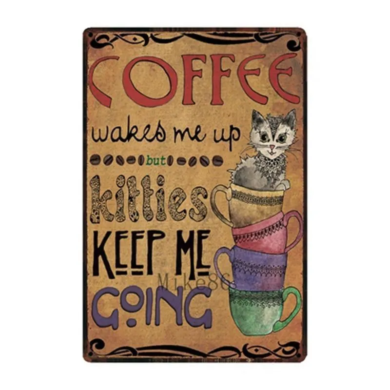 Cutie Catz Vintage Style Cat Poster