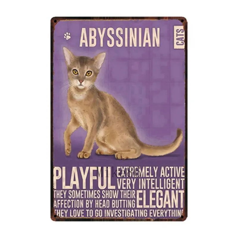 Cutie Catz Vintage Style Cat Poster