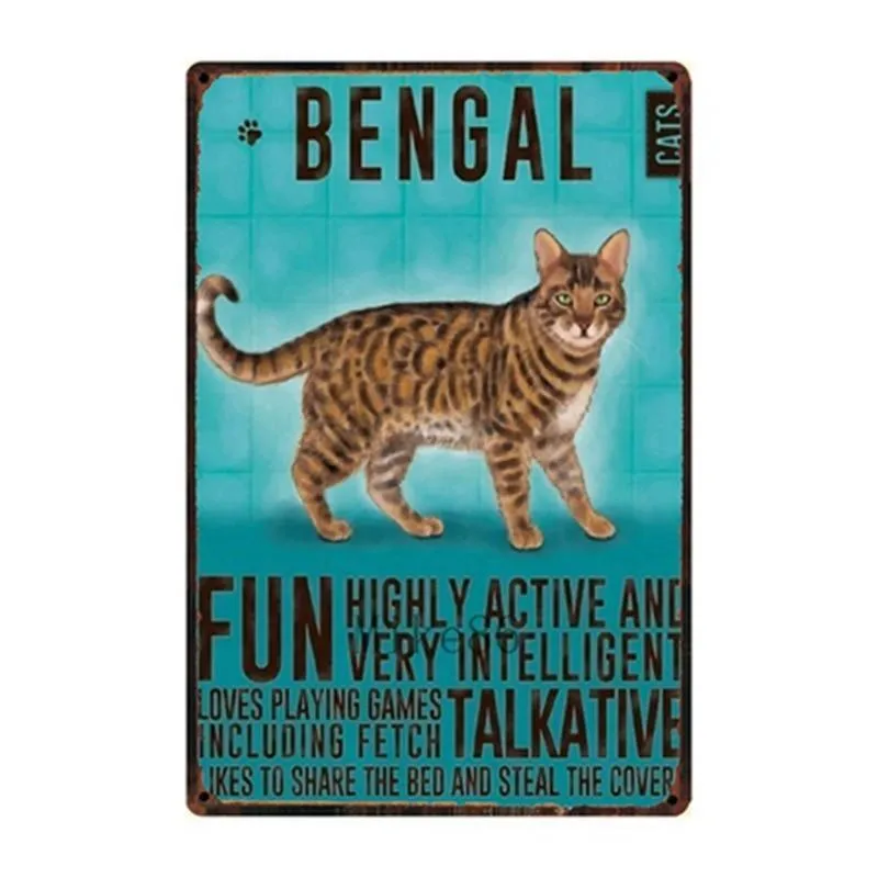 Cutie Catz Vintage Style Cat Poster