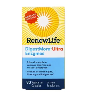 Daily Probiotic, 90 Capsules, DigestMore Ultra Enzymes, Renew Life