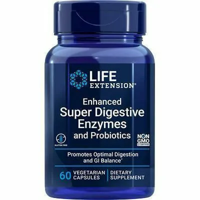 Enhanced Super Digestive Enzymes and Probiotics 60 vegcaps by Life Extension