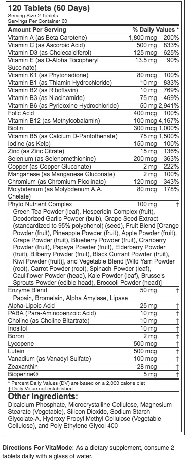 EVL VitaMode (120 Capsules) Exp Nov 2024