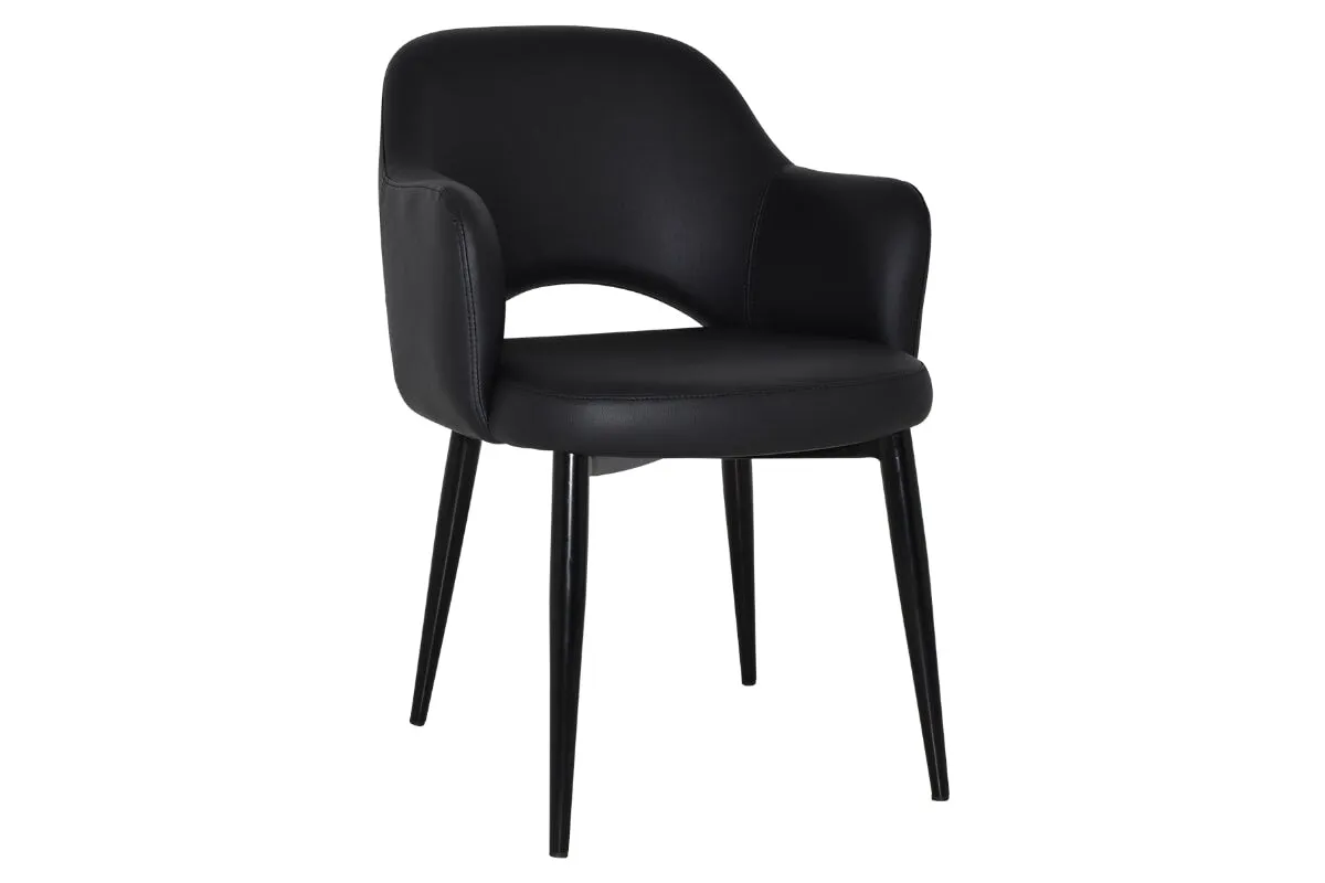 EZ Hospitality Cairo Indoor Armchair Metal Base - Black 4 Leg