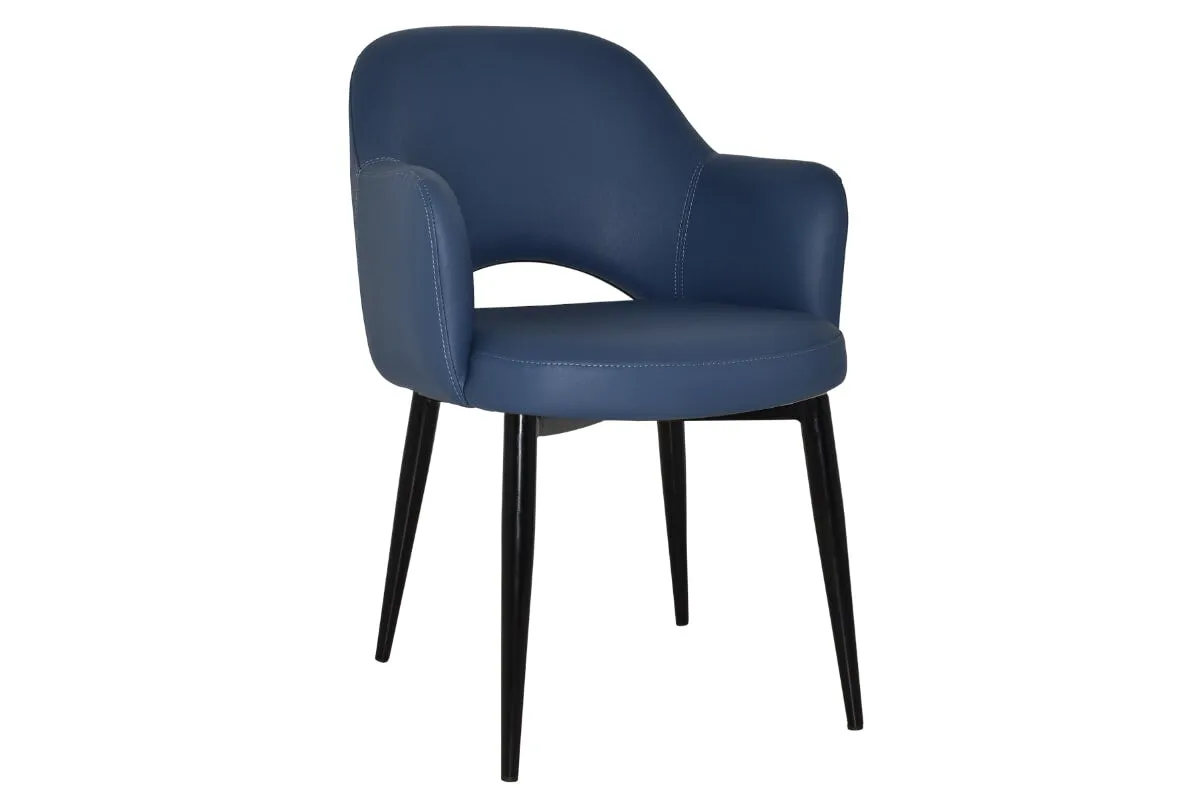EZ Hospitality Cairo Indoor Armchair Metal Base - Black 4 Leg