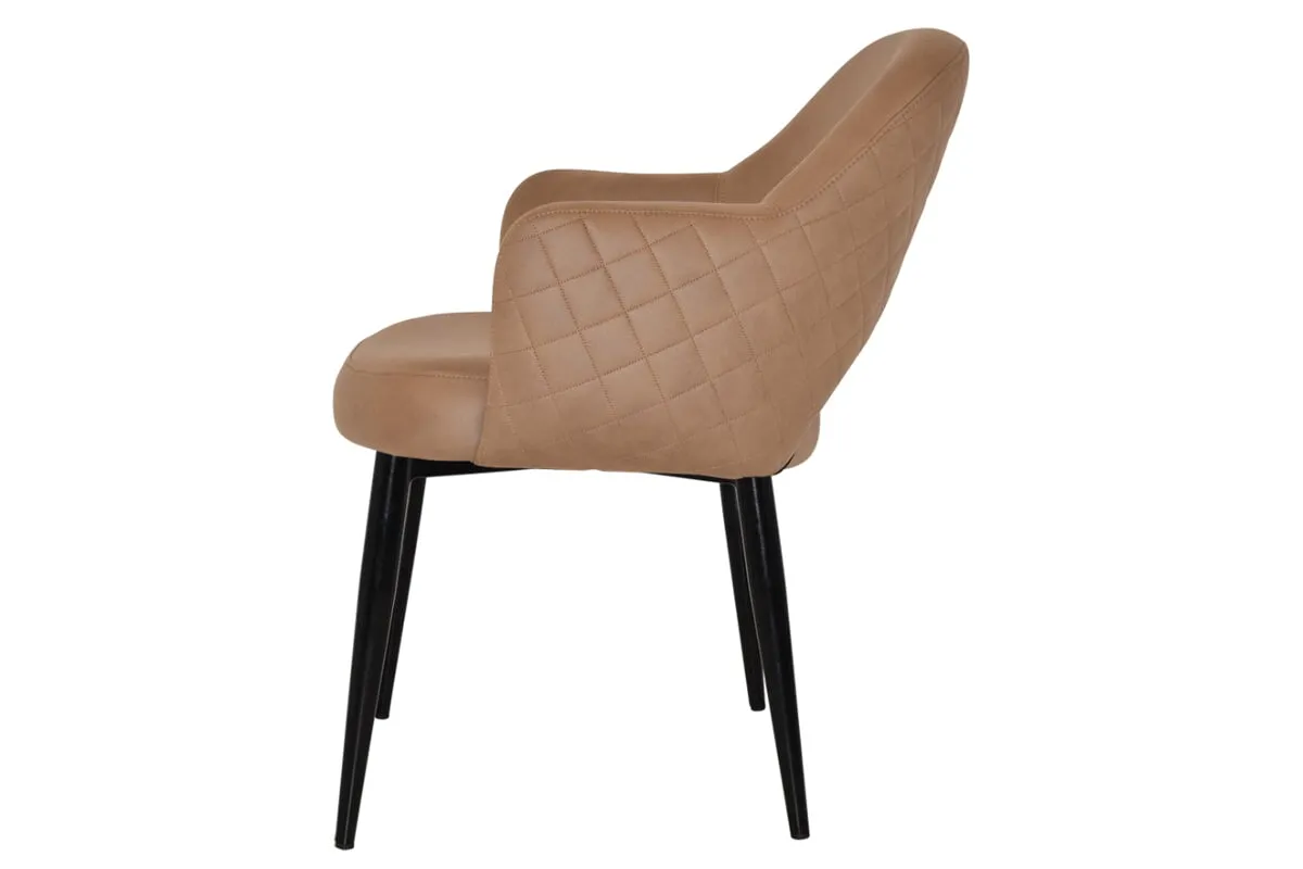 EZ Hospitality Cairo Indoor Armchair Metal Base - Black 4 Leg