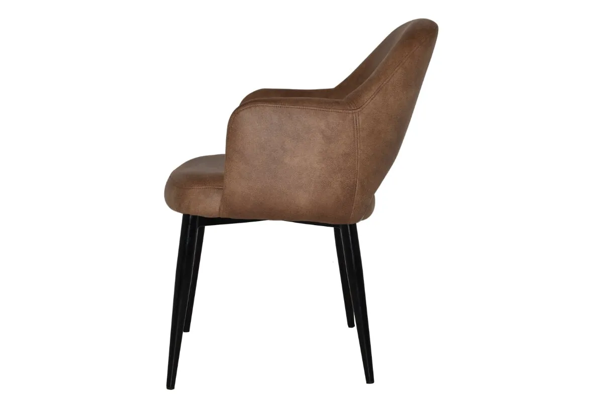 EZ Hospitality Cairo Indoor Armchair Metal Base - Black 4 Leg