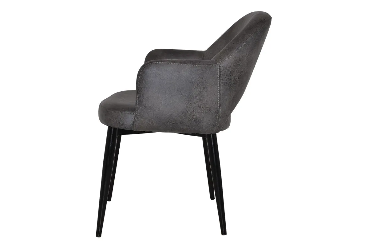 EZ Hospitality Cairo Indoor Armchair Metal Base - Black 4 Leg