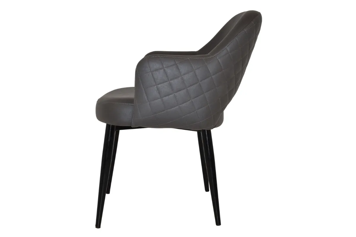 EZ Hospitality Cairo Indoor Armchair Metal Base - Black 4 Leg