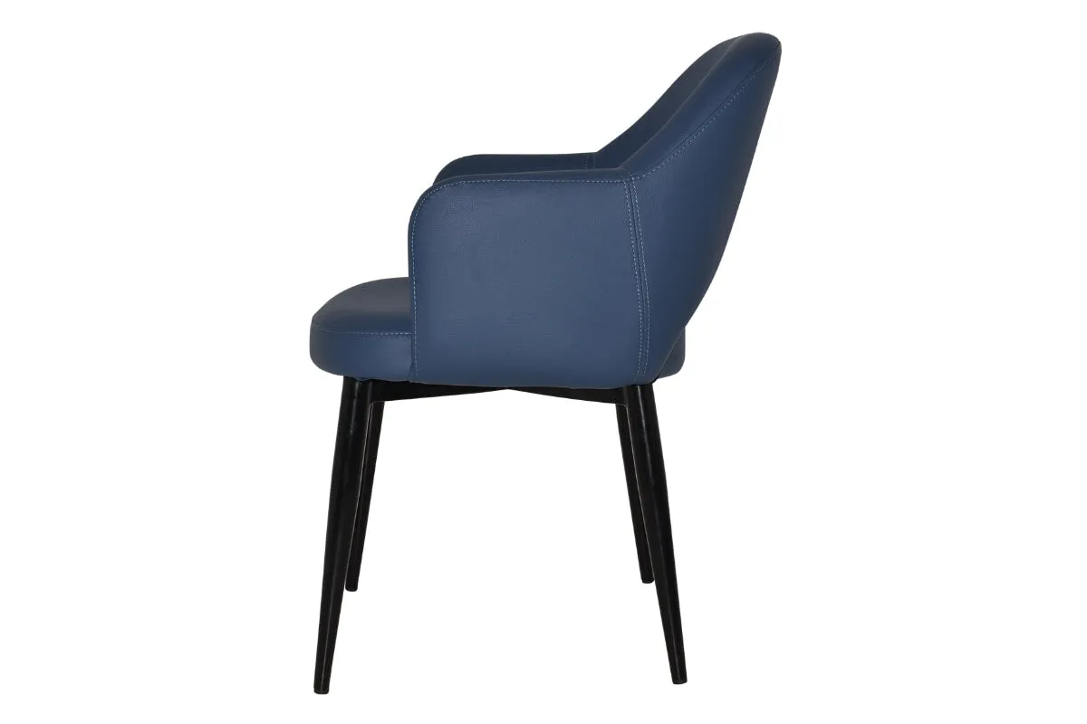 EZ Hospitality Cairo Indoor Armchair Metal Base - Black 4 Leg