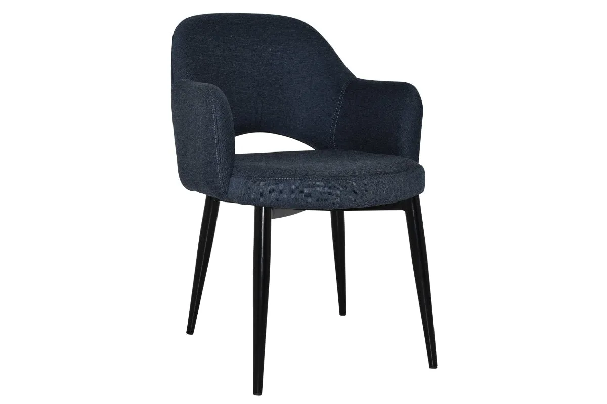 EZ Hospitality Cairo Indoor Armchair Metal Base - Black 4 Leg