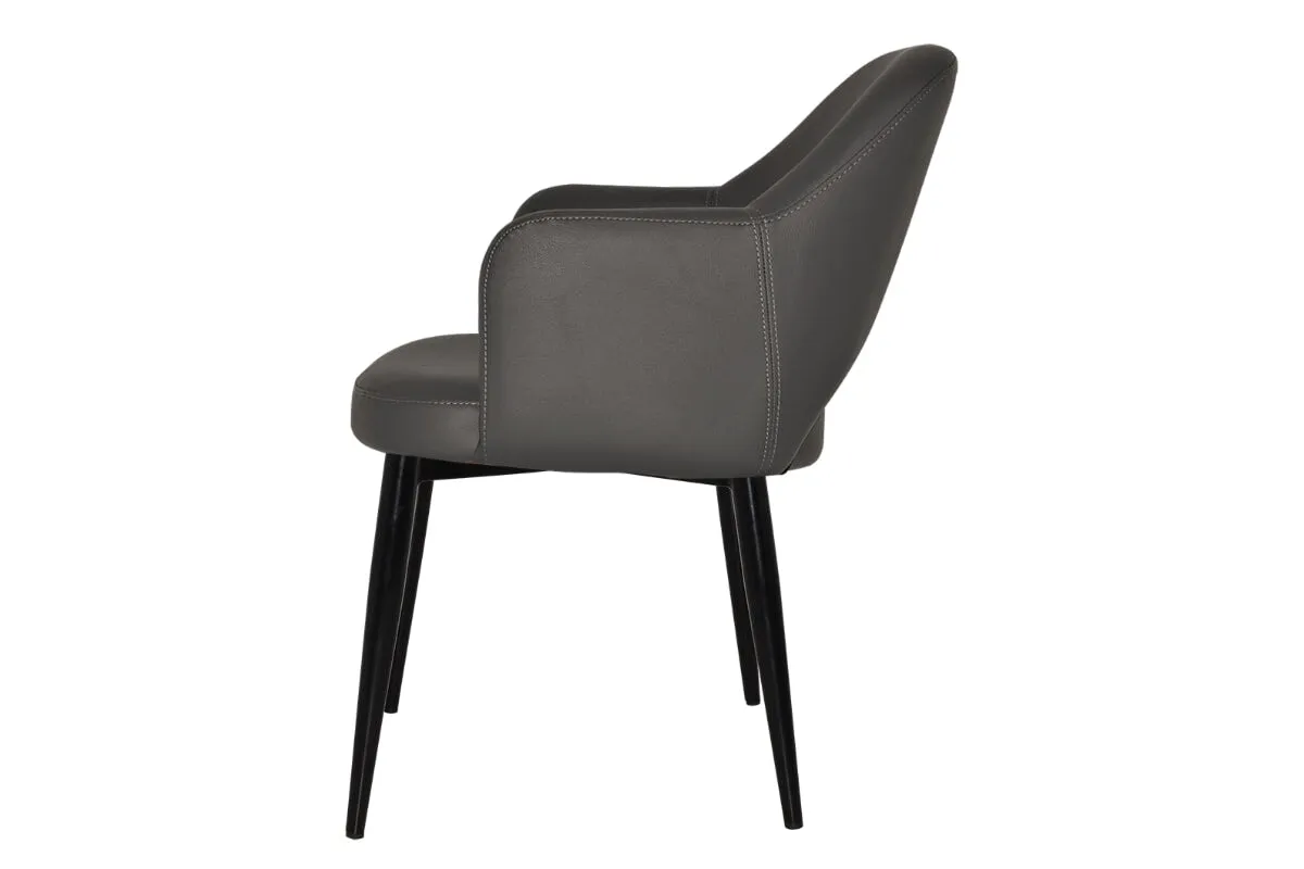 EZ Hospitality Cairo Indoor Armchair Metal Base - Black 4 Leg