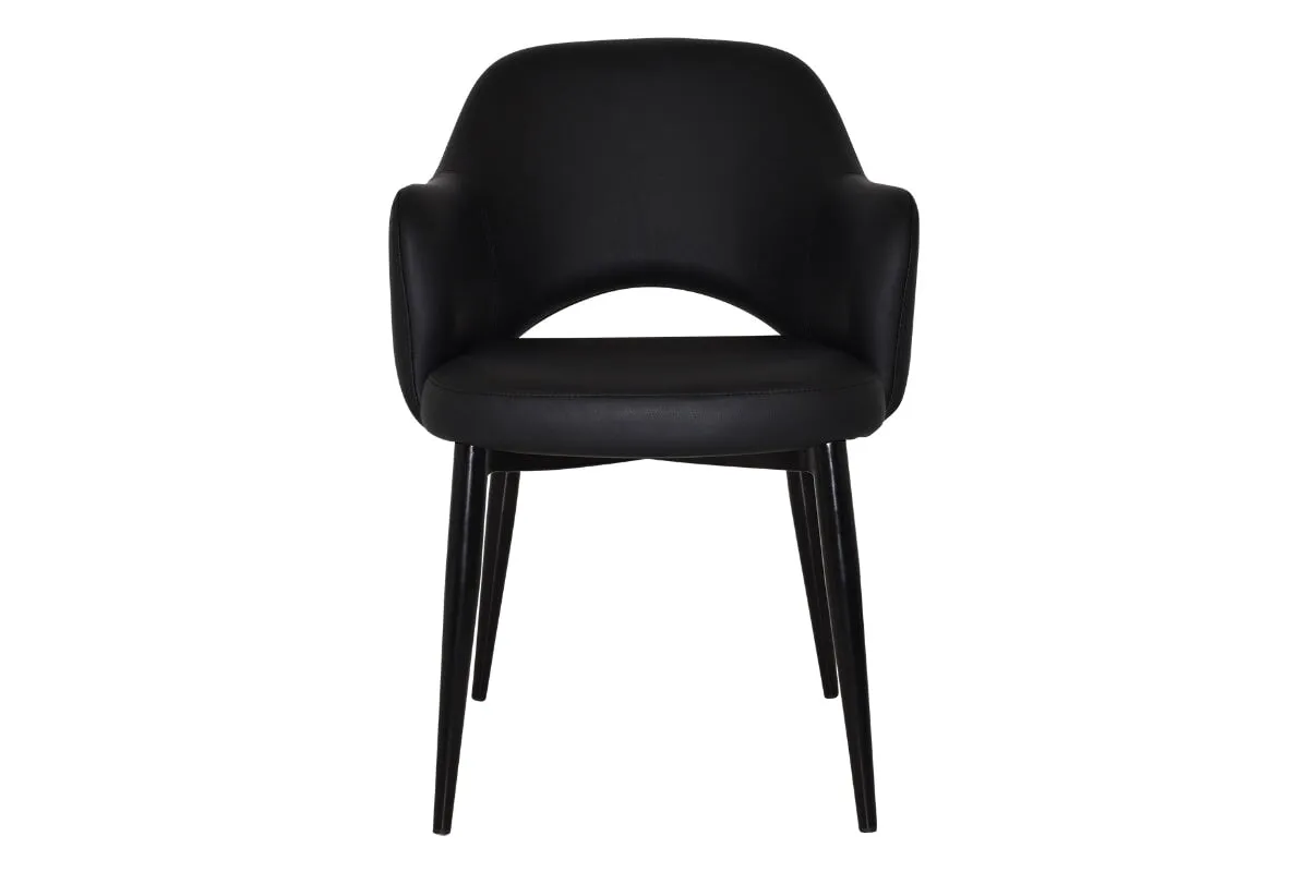 EZ Hospitality Cairo Indoor Armchair Metal Base - Black 4 Leg