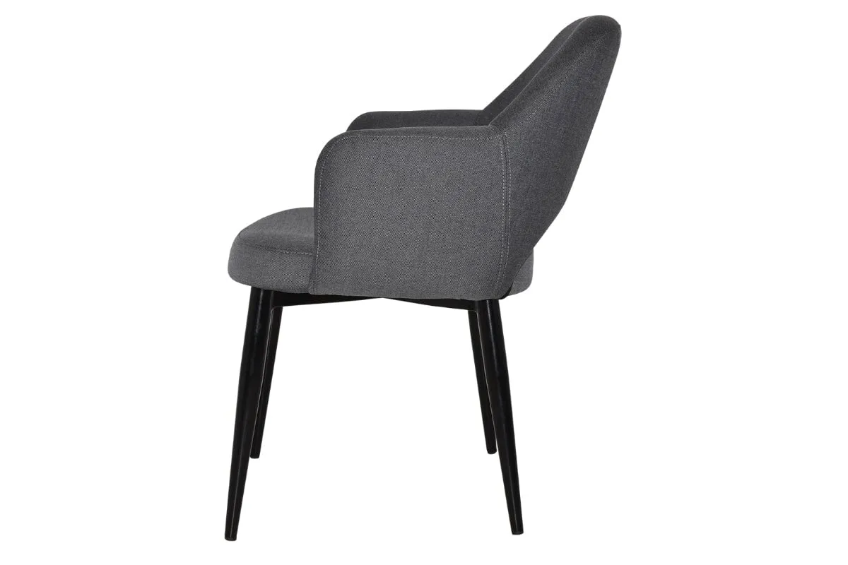 EZ Hospitality Cairo Indoor Armchair Metal Base - Black 4 Leg