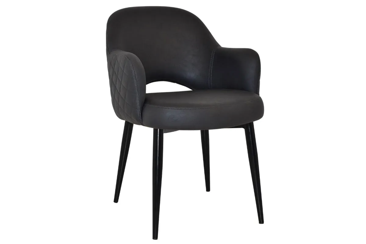 EZ Hospitality Cairo Indoor Armchair Metal Base - Black 4 Leg