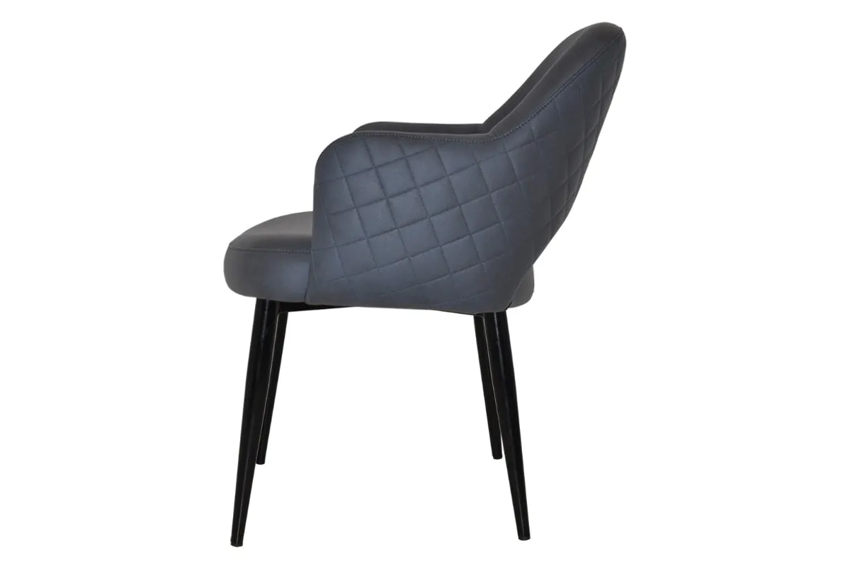 EZ Hospitality Cairo Indoor Armchair Metal Base - Black 4 Leg