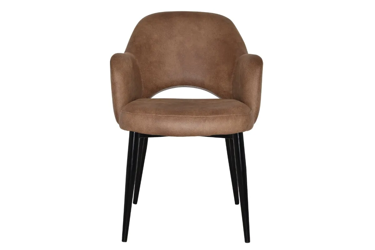 EZ Hospitality Cairo Indoor Armchair Metal Base - Black 4 Leg