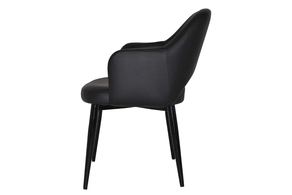 EZ Hospitality Cairo Indoor Armchair Metal Base - Black 4 Leg