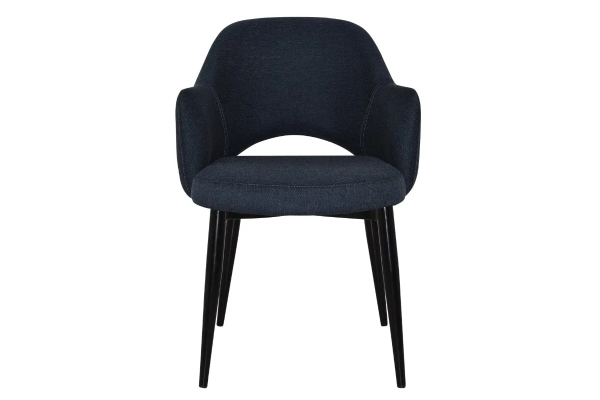 EZ Hospitality Cairo Indoor Armchair Metal Base - Black 4 Leg