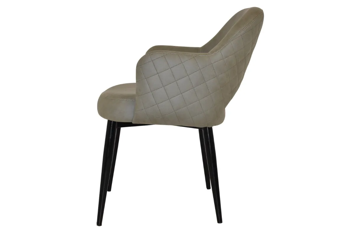 EZ Hospitality Cairo Indoor Armchair Metal Base - Black 4 Leg