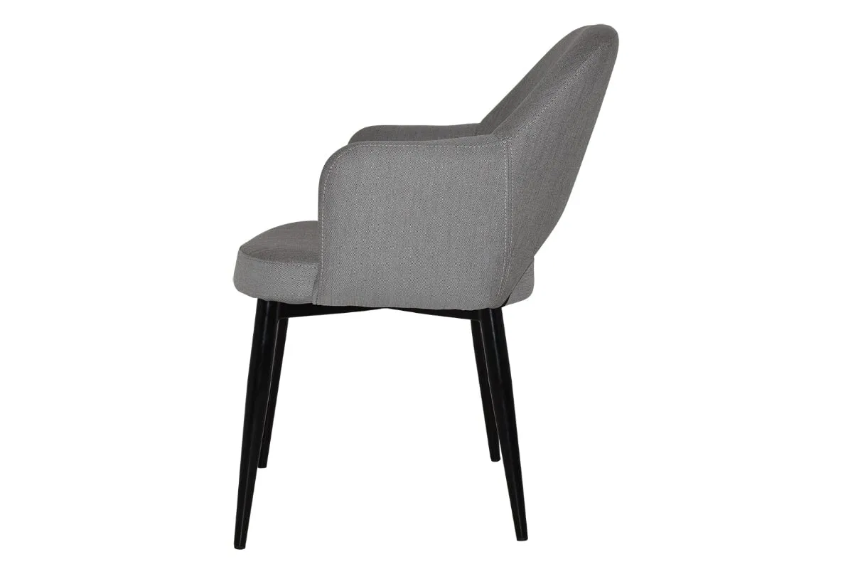 EZ Hospitality Cairo Indoor Armchair Metal Base - Black 4 Leg
