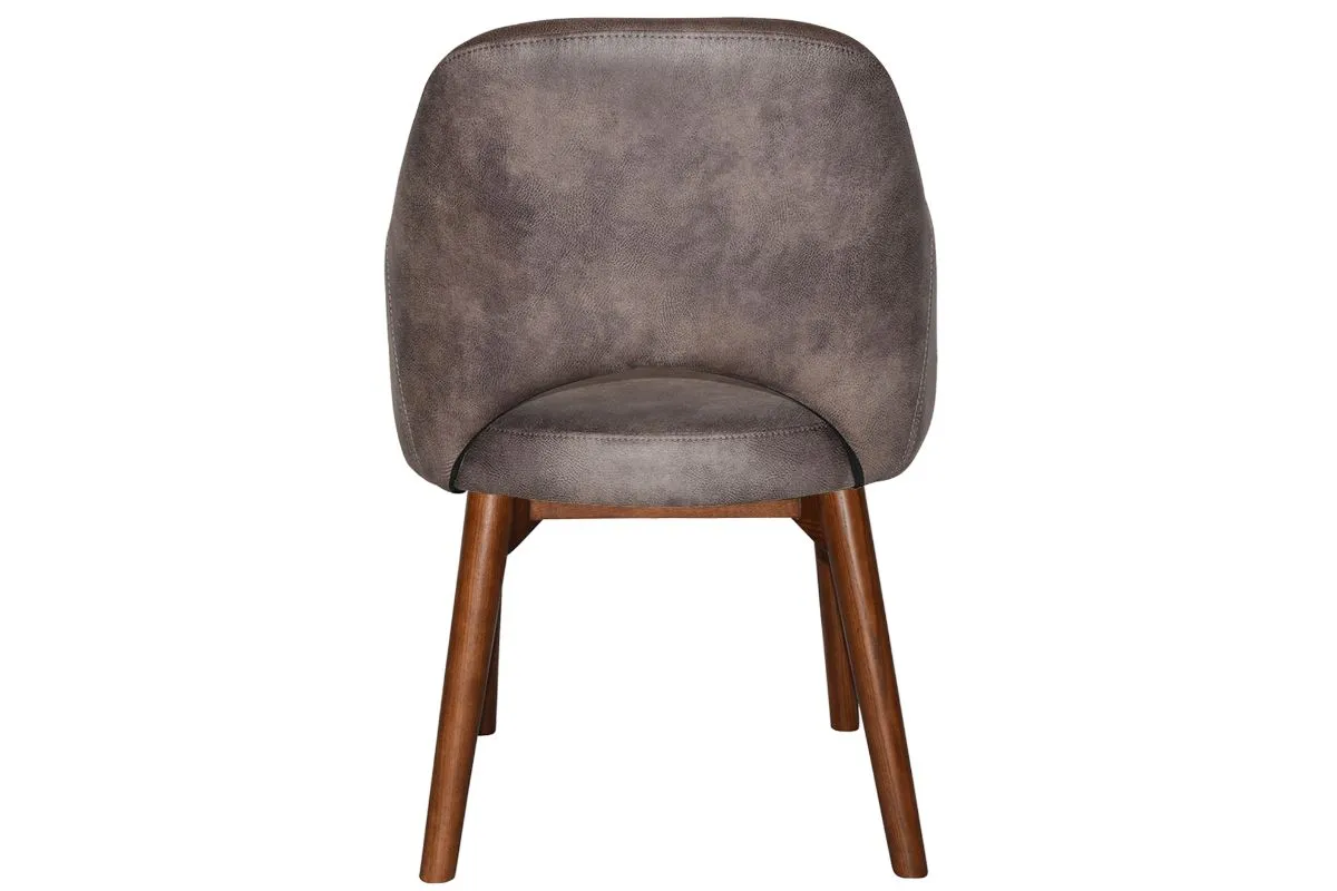 EZ Hospitality Cairo Indoor Armchair Timber Base - Light Walnut 4 Leg
