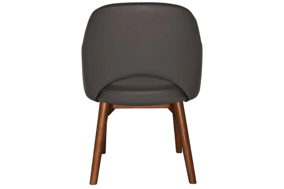 EZ Hospitality Cairo Indoor Armchair Timber Base - Light Walnut 4 Leg