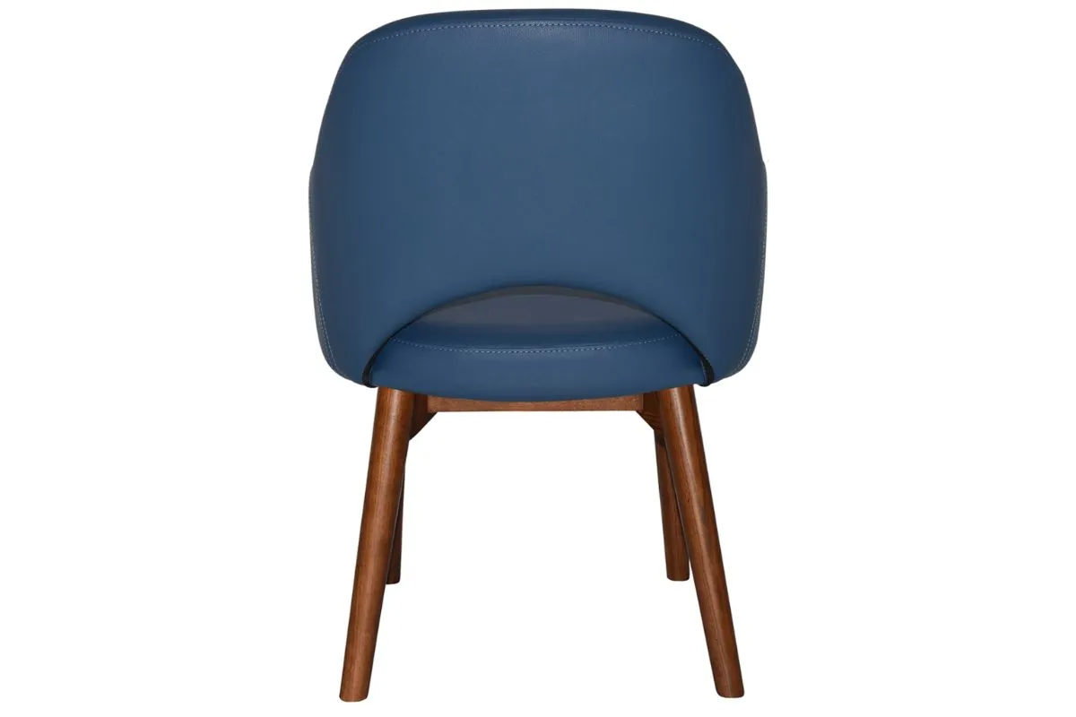 EZ Hospitality Cairo Indoor Armchair Timber Base - Light Walnut 4 Leg