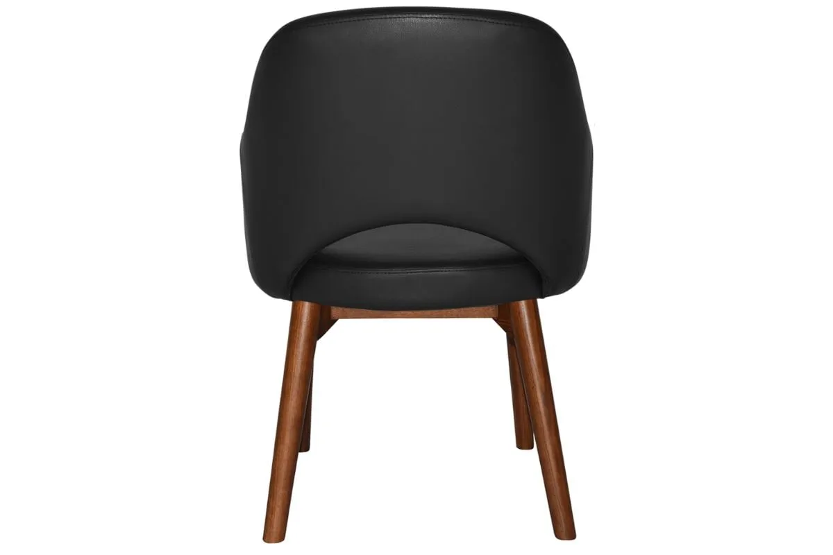 EZ Hospitality Cairo Indoor Armchair Timber Base - Light Walnut 4 Leg