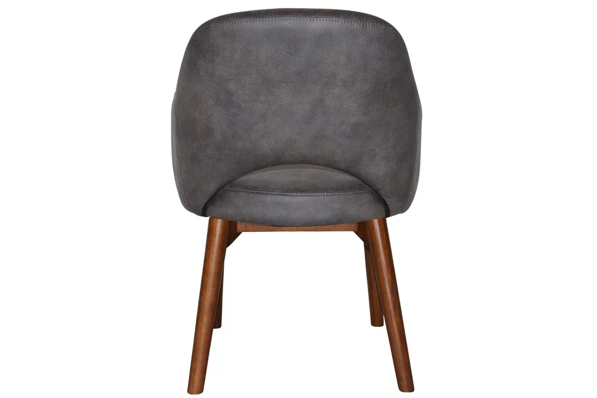 EZ Hospitality Cairo Indoor Armchair Timber Base - Light Walnut 4 Leg