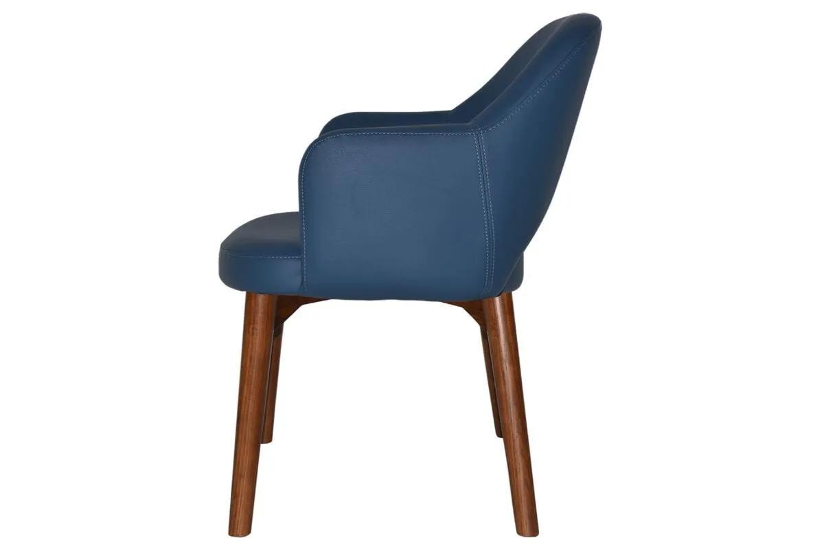 EZ Hospitality Cairo Indoor Armchair Timber Base - Light Walnut 4 Leg